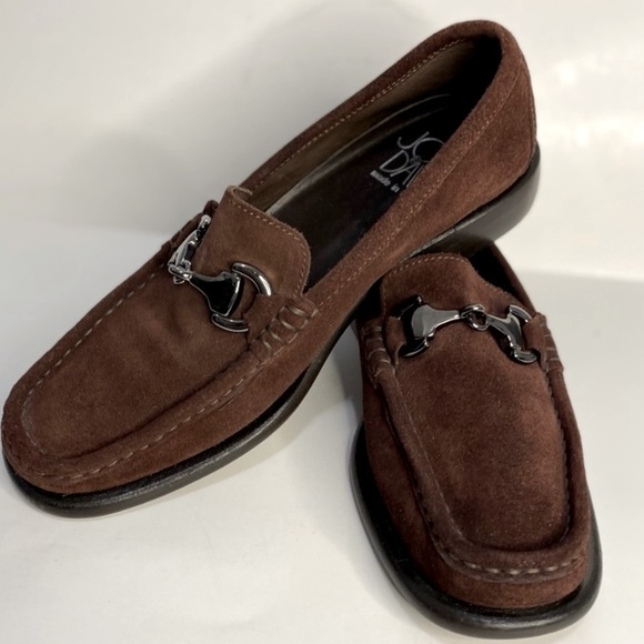 JOAN David Italian Made Brown Suede Loafer Size 6.5 - Picture 4 of 10